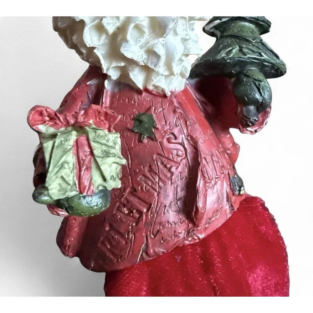 Vintage Rustic Resin Shelf Sitter Santa Claus Dangling Legs Décor Christmas